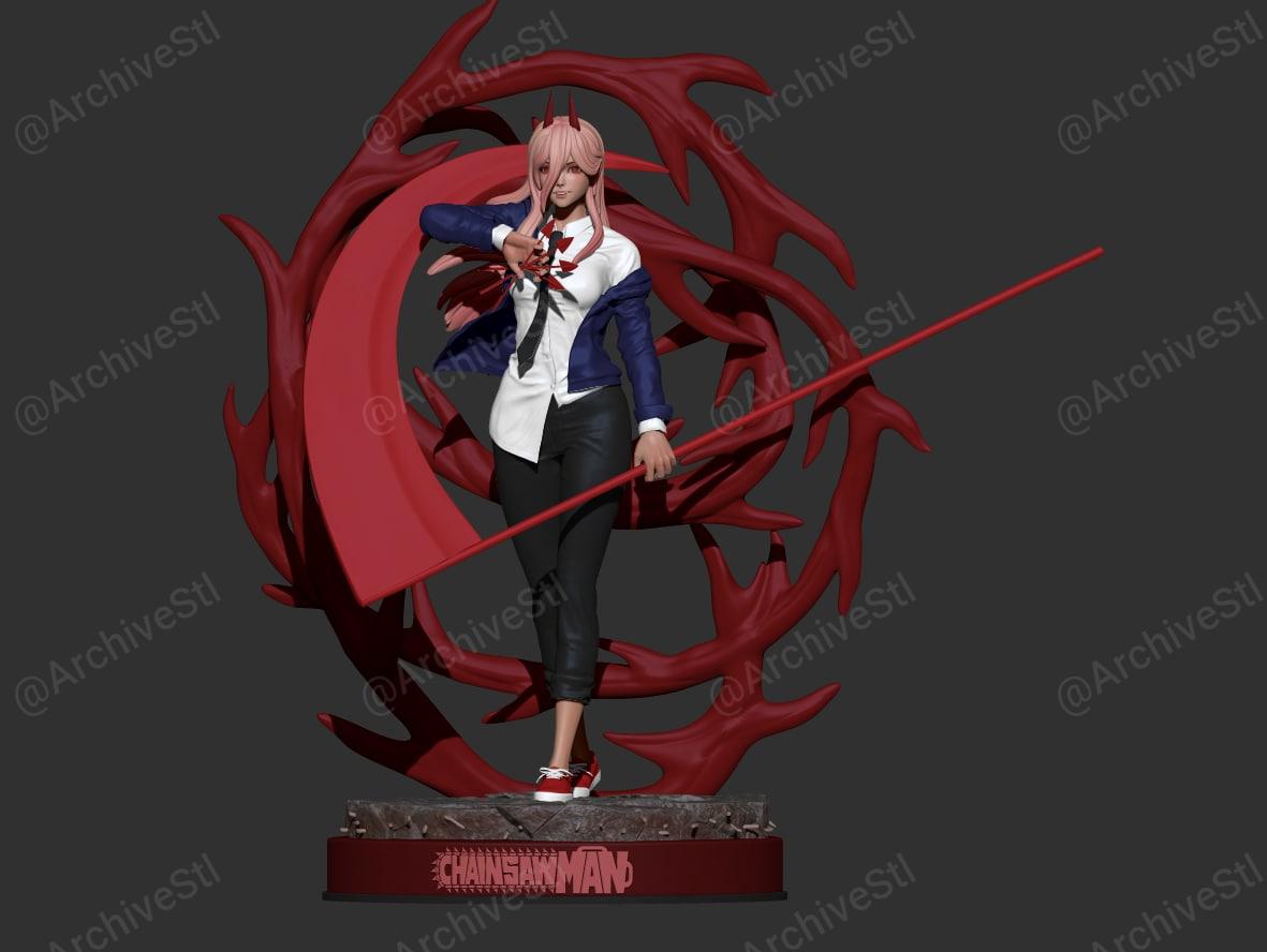 电锯人 垫具人 帕瓦(Power Chainsaw man)3D打印图纸